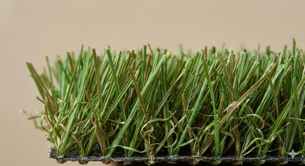 High-quality artificial grass fibers designed for durability and long lifespan.